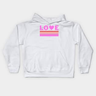 Love design with Multi-Colored Rectangles Kids Hoodie